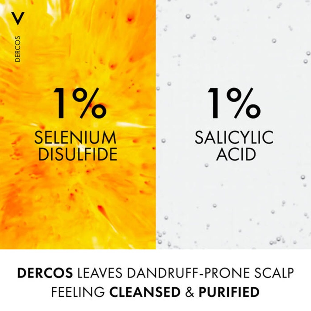 Vichy Dercos Anti-Dandruff Shampoo With Selenium DS And Salicylic Acid For Itchy Scalp And Normal To Oily Hair 390ml - Easy Pharmacy LLC