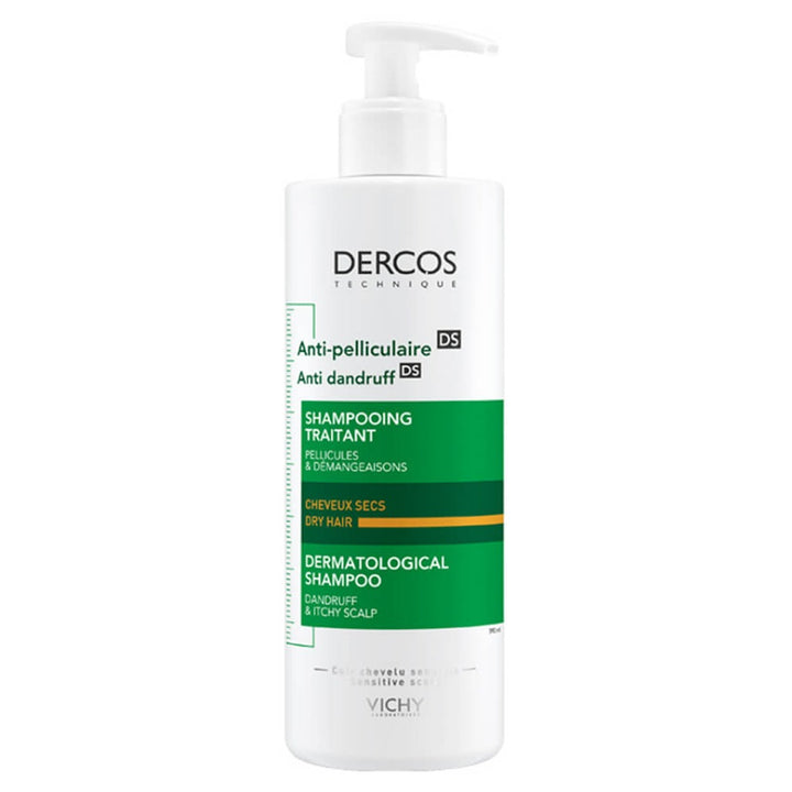 Vichy Dercos Anti-Dandruff Shampoo With Selenium DS And Salicylic Acid For Itchy Scalp & Dry Hair 390ml - Easy Pharmacy LLC