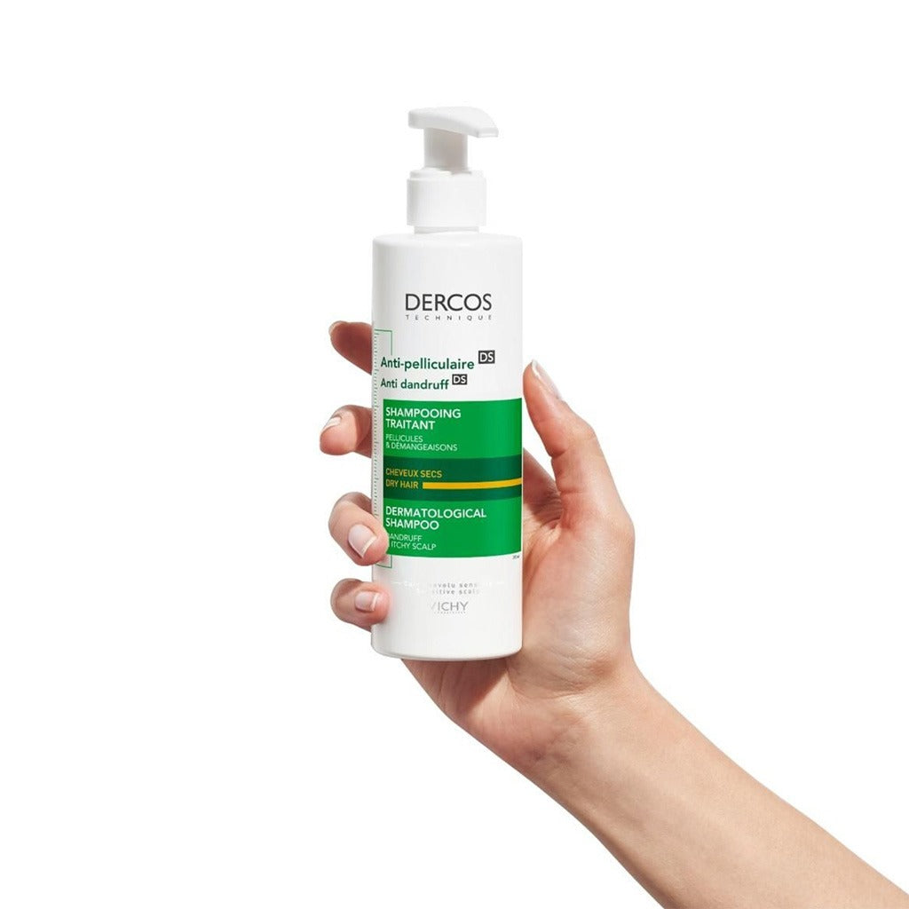 Vichy Dercos Anti-Dandruff Shampoo With Selenium DS And Salicylic Acid For Itchy Scalp & Dry Hair 390ml - Easy Pharmacy LLC