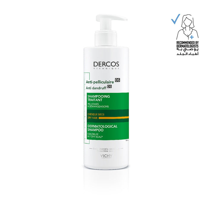 Vichy Dercos Anti-Dandruff Shampoo With Selenium DS And Salicylic Acid For Itchy Scalp & Dry Hair 390ml - Easy Pharmacy LLC