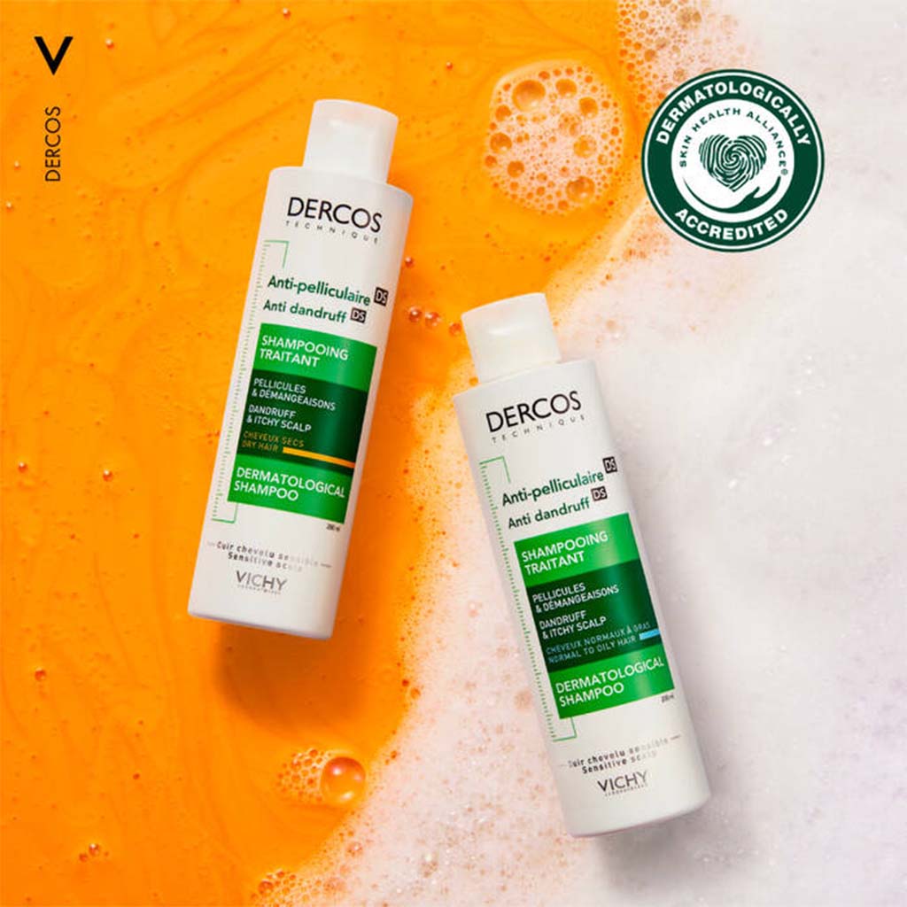 Vichy Dercos Anti-Dandruff Shampoo With Selenium DS And Salicylic Acid For Itchy Scalp & Dry Hair 390ml - Easy Pharmacy LLC