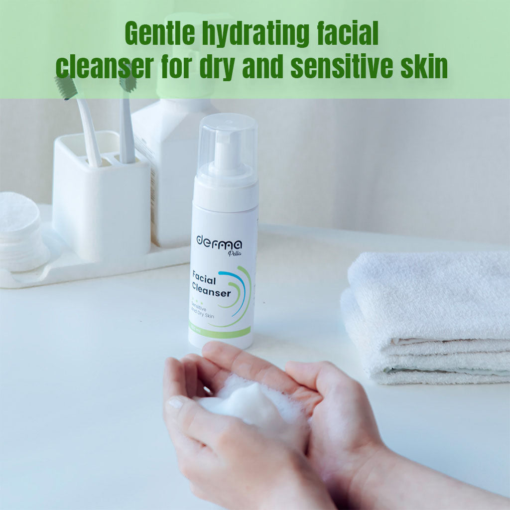 Derma Pella Facial Cleanser With Aloe Vera For Sensitive & Dry Skin 150ml - Easy Pharmacy LLC