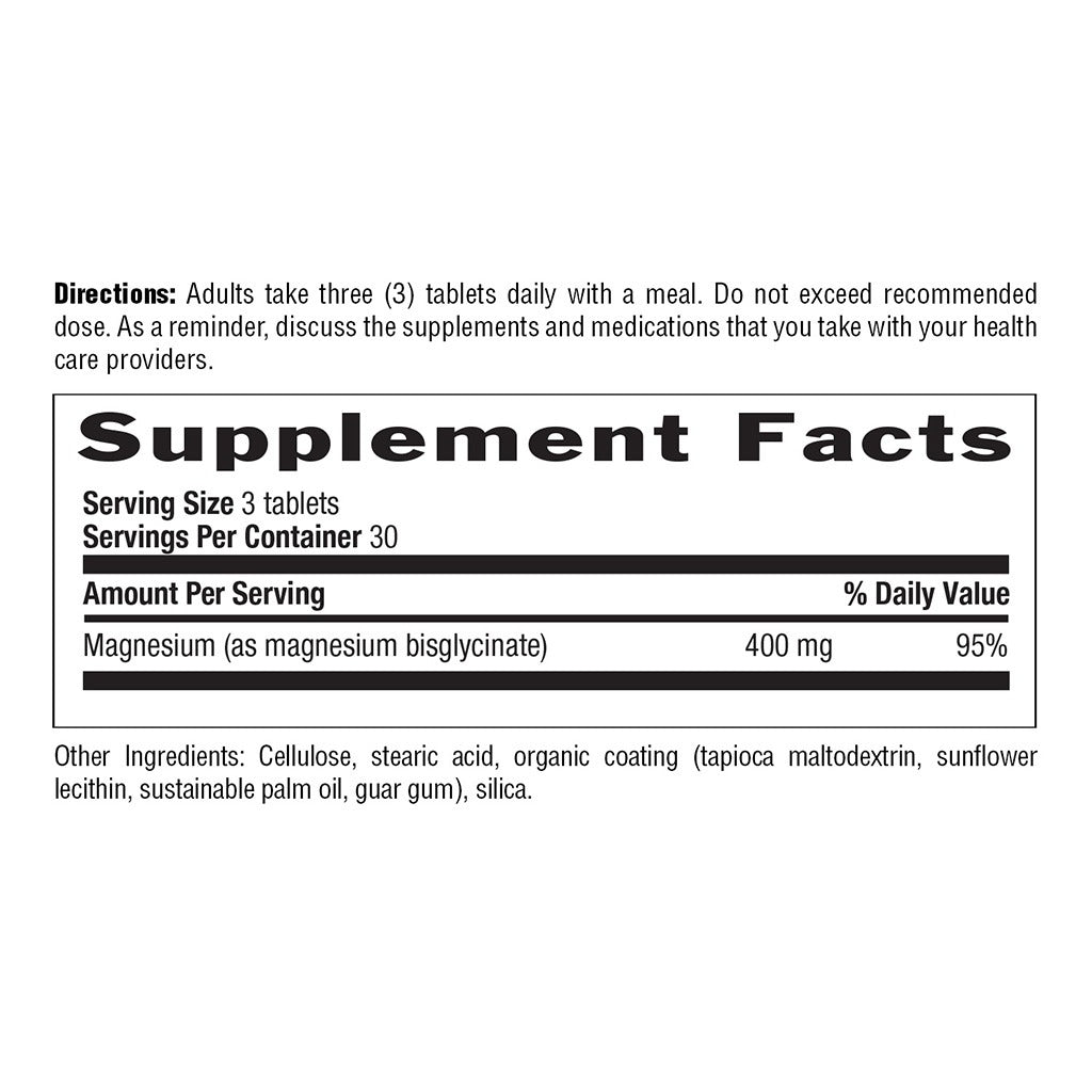 Country Life 400mg Chelated Magnesium Glycinate Tablets For Bone & Muscle Health, Pack of 180's - Easy Pharmacy LLC