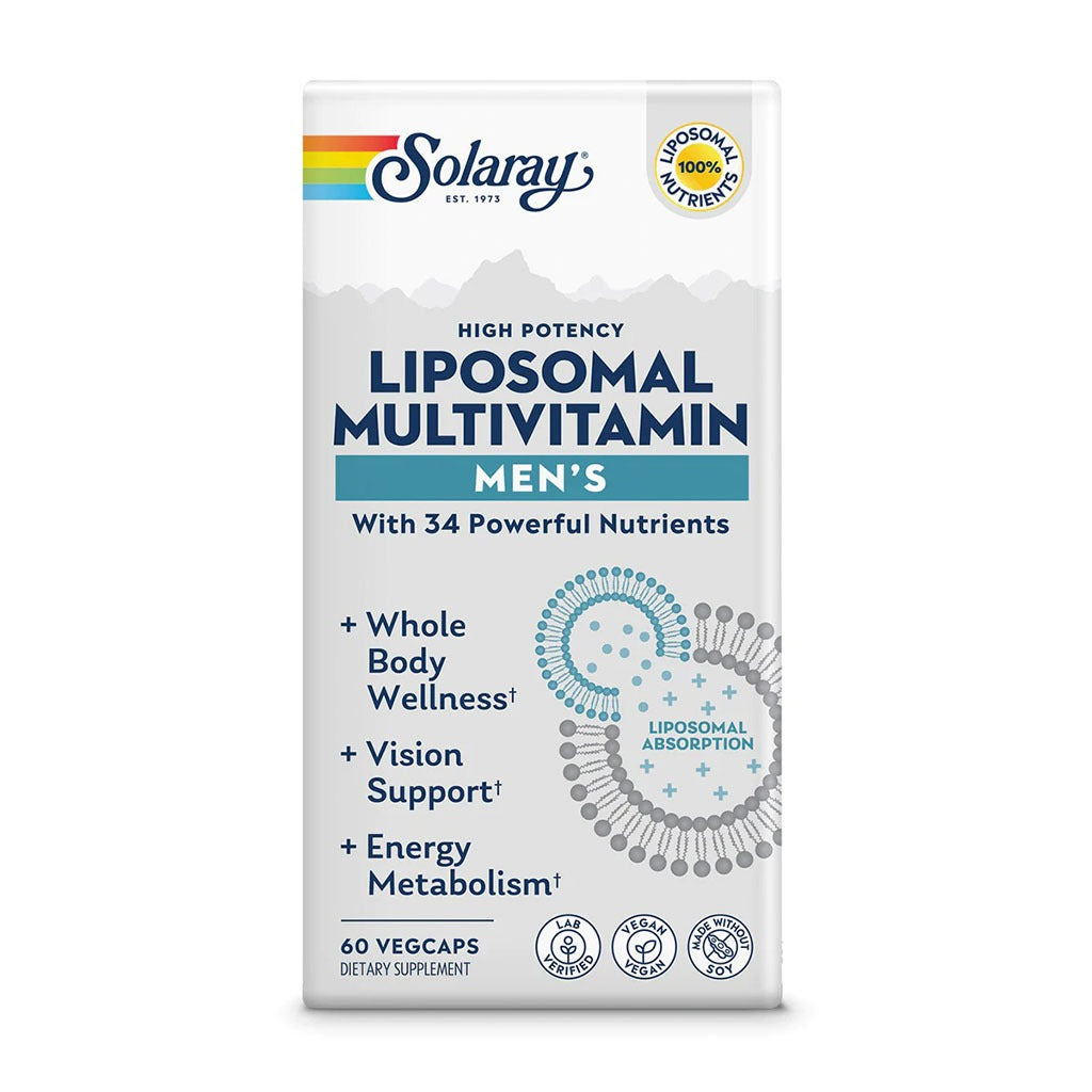 Solaray Liposomal Multivitamin Men's Vegetarian Capsules For Whole Body Wellness, Healthy Vision & Energy Metabolism, Pack of 60's - Easy Pharmacy LLC