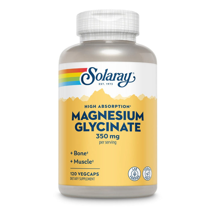 Solaray 350mg Magnesium Glycinate Vegetarian Capsules For Healthy Bones & Muscles , Pack of 120's - Easy Pharmacy LLC