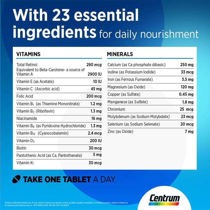 Centrum Men's Multivitamin Supplement Tablets, Pack of 60’s - 25% Off PROMO PACK - Easy Pharmacy LLC
