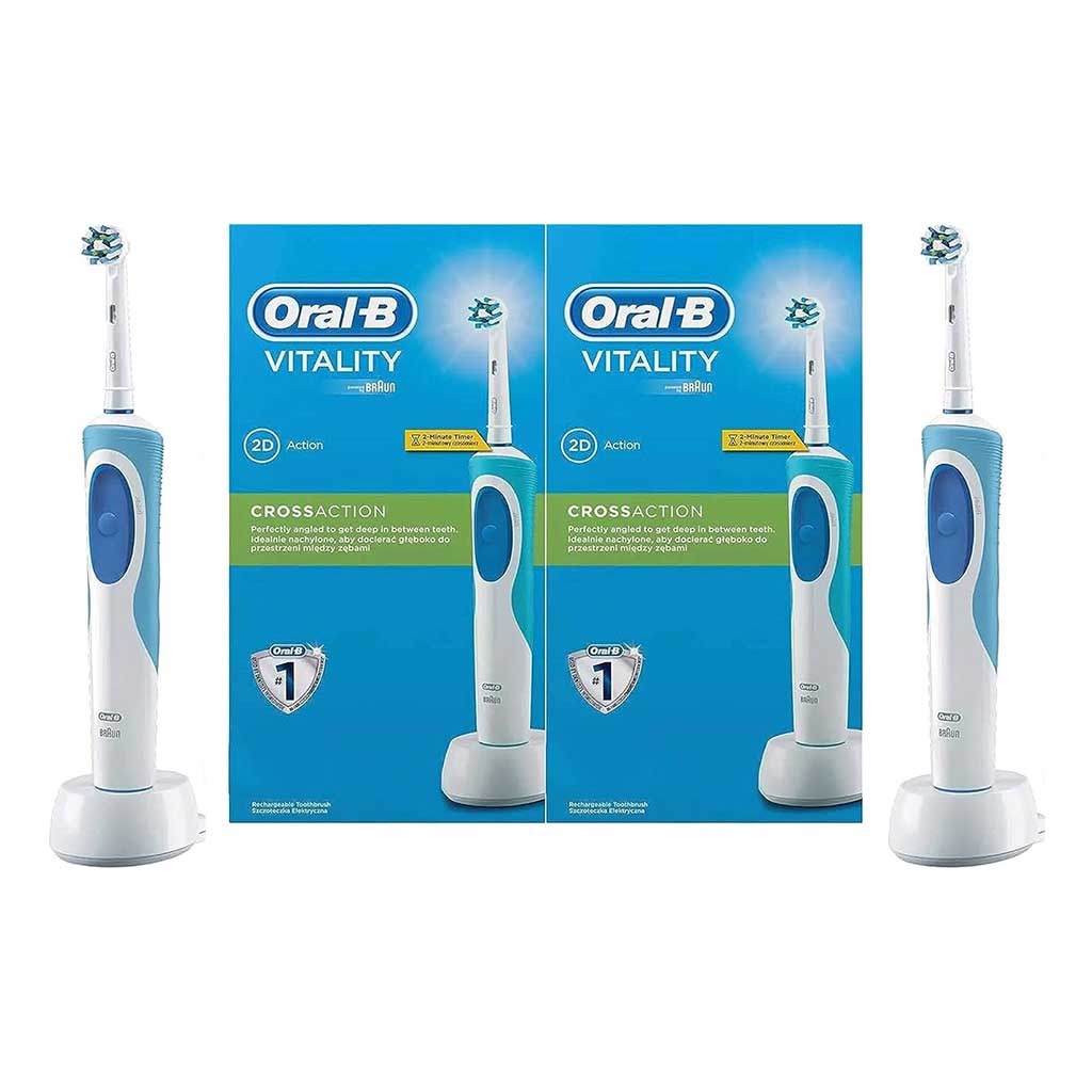 Braun Oral B Vitality Precision Clean Electric Toothbrush D12.513, Bundle Pack of 1+1 - Easy Pharmacy LLC