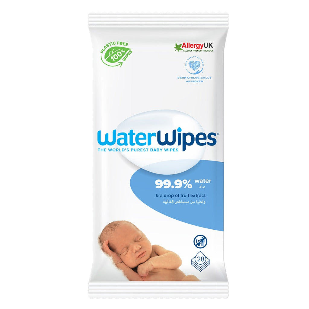 WaterWipes Original Plastic Free Baby Wipes, Pack of 28 Unscented Wet Wipes - Easy Pharmacy LLC