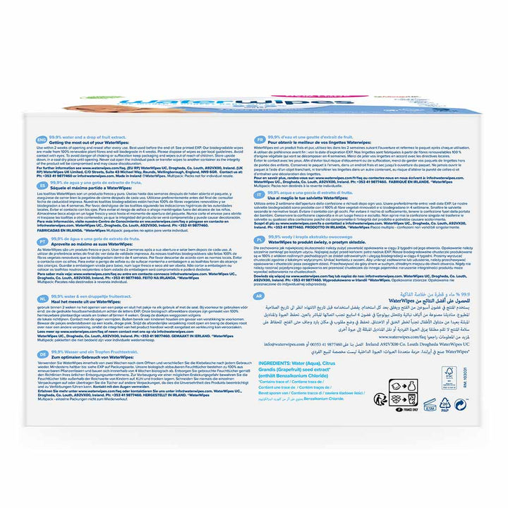 WaterWipes Original Plastic Free Baby Wipes, 9 Packs Each of 60 Unscented Wet Wipes - Easy Pharmacy LLC
