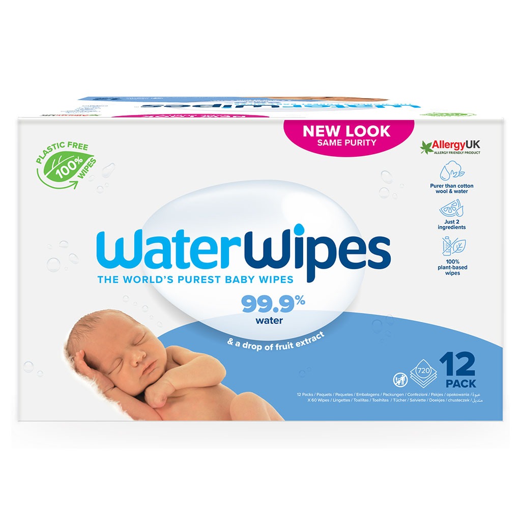 WaterWipes Original Plastic Free Baby Wipes, 12 Packs Each of 60 Unscented Wet Wipes - Easy Pharmacy LLC