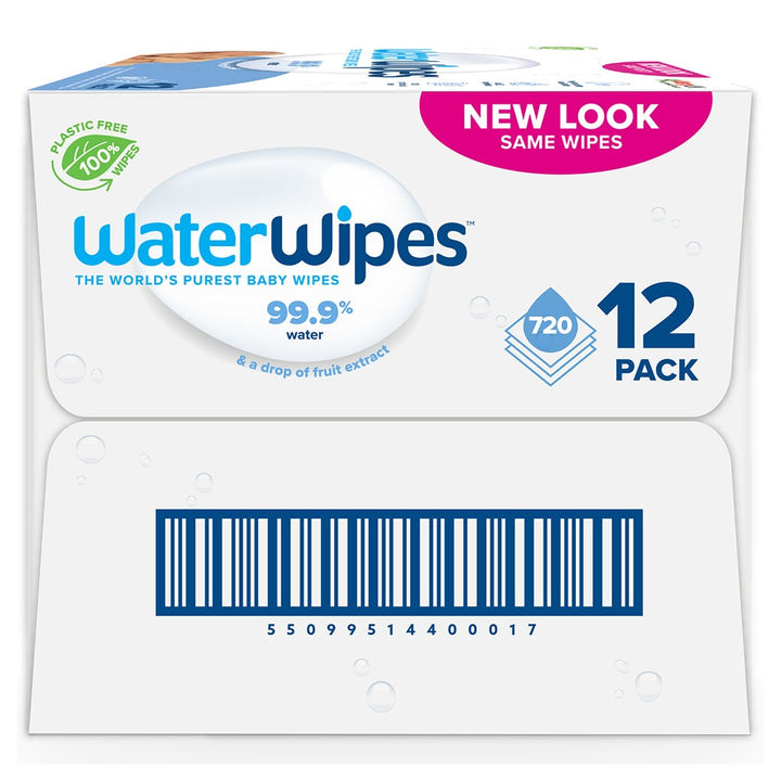 WaterWipes Original Plastic Free Baby Wipes, 12 Packs Each of 60 Unscented Wet Wipes - Easy Pharmacy LLC