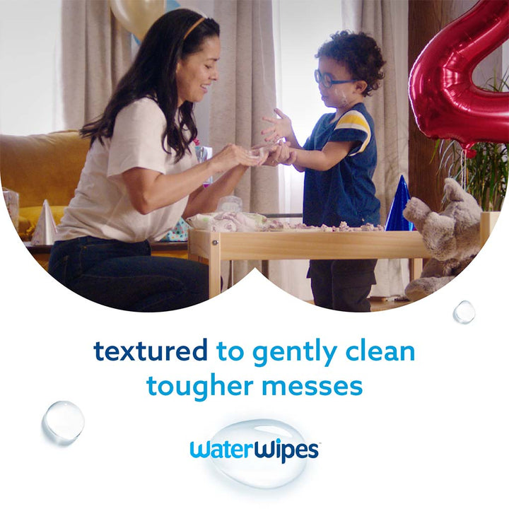 WaterWipes Plastic Free Textured Clean Toddler & Baby Wipes, Pack of 60 Unscented Wet Wipes - Easy Pharmacy LLC