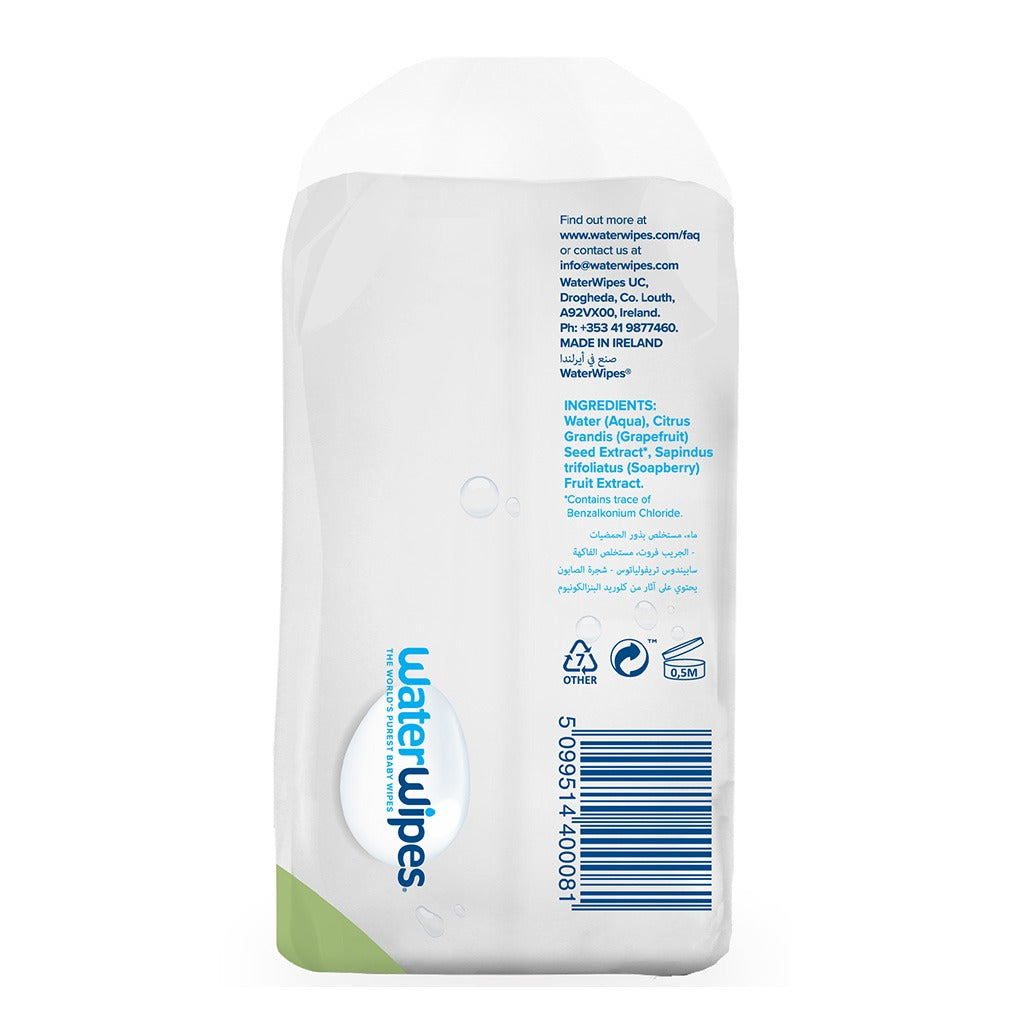 WaterWipes Plastic Free Textured Clean Toddler & Baby Wipes, 4 Packs Each of 60 Unscented Wet Wipes - Easy Pharmacy LLC