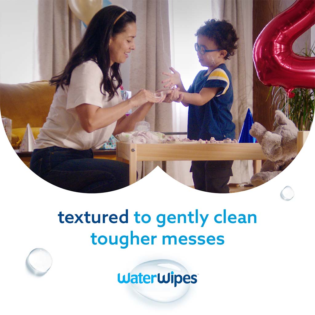 WaterWipes Plastic Free Textured Clean Toddler & Baby Wipes, 4 Packs Each of 60 Unscented Wet Wipes - Easy Pharmacy LLC