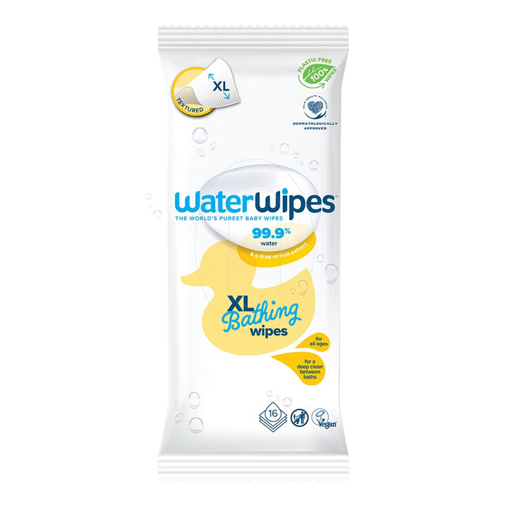 WaterWipes Plastic Free Textured XL Bathing Toddler & Baby Wipes, Pack of 16 Unscented Wet Wipes - Easy Pharmacy LLC