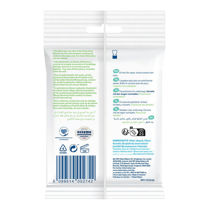 WaterWipes Plastic Free On the Go Wipes, Pack of 10 Unscented Wet Wipes - Easy Pharmacy LLC