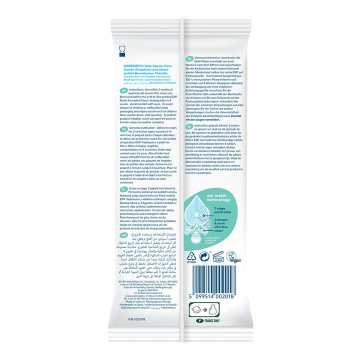 WaterWipes Plastic Free On the Go Wipes, Pack of 28 Unscented Wet Wipes - Easy Pharmacy LLC