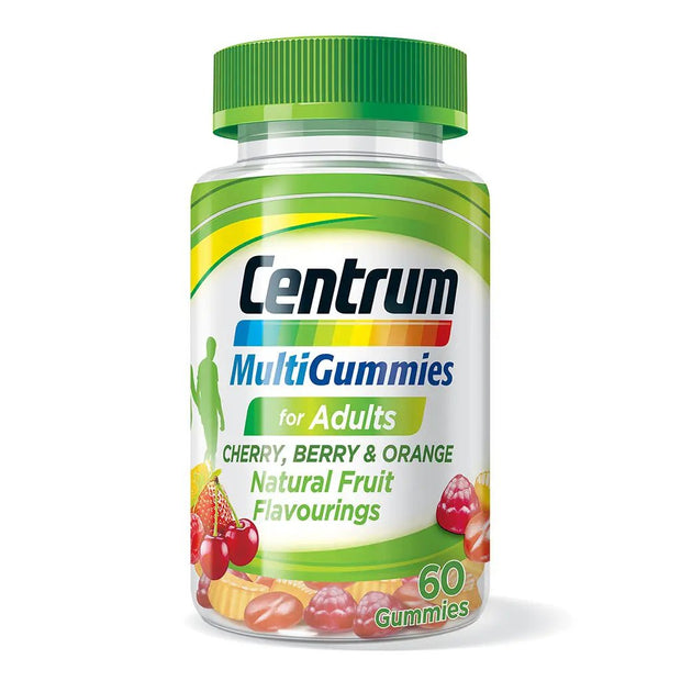 Centrum Adult Multivitamin Supplement MultiGummies 60-Count Cherry Berry And Orange Flavor Energy And Immune Support