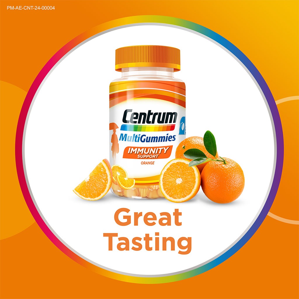 Centrum MultiGummies For Immunity Support, Orange Flavor, Pack of 60's - Easy Pharmacy LLC