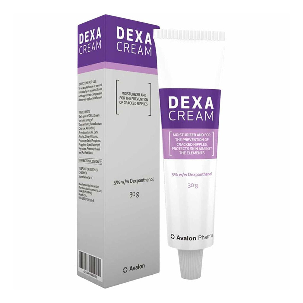 Avalon Dexa Cream With 5% Dexpanthenol For Moisturizing & Cracked Nipples 30g - Easy Pharmacy LLC