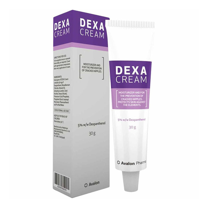 Avalon Dexa Cream With 5% Dexpanthenol For Moisturizing & Cracked Nipples 30g - Easy Pharmacy LLC