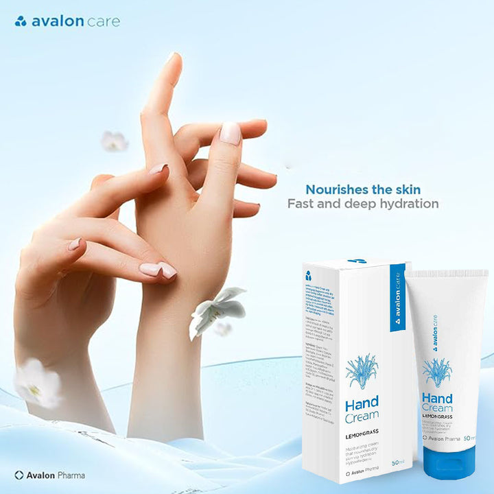 Avalon Care Lemongrass Moisturizing Hand Cream For Dry Hands 50ml - Easy Pharmacy LLC