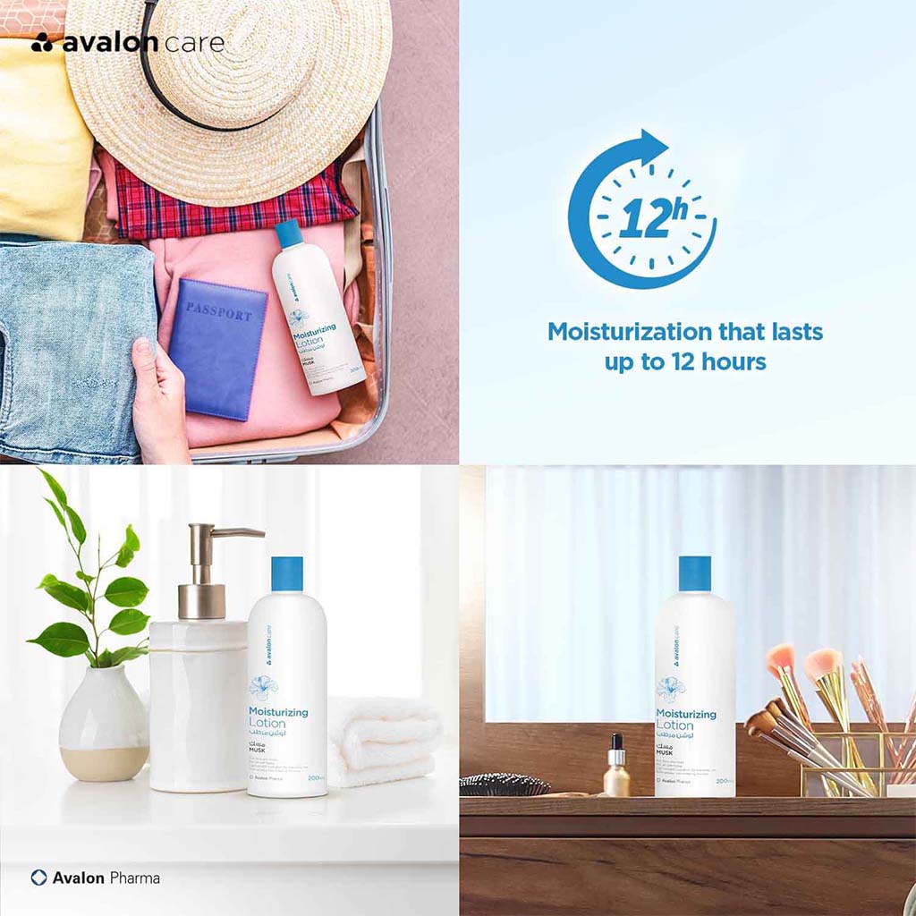 Avalon Care Musk Moisturizing Lotion For Face & Body 200ml - Easy Pharmacy LLC