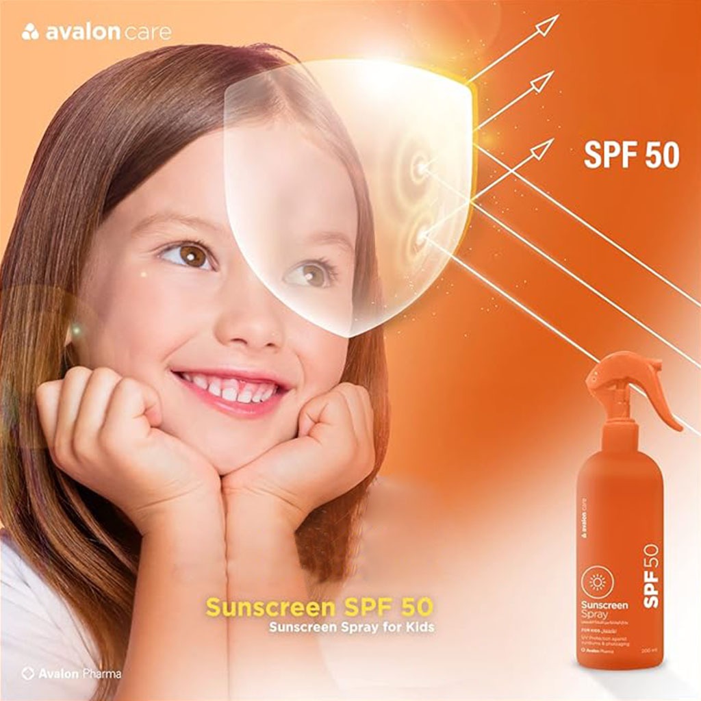 Avalon Care Kids Sunscreen Spray SPF50 200ml - Easy Pharmacy LLC