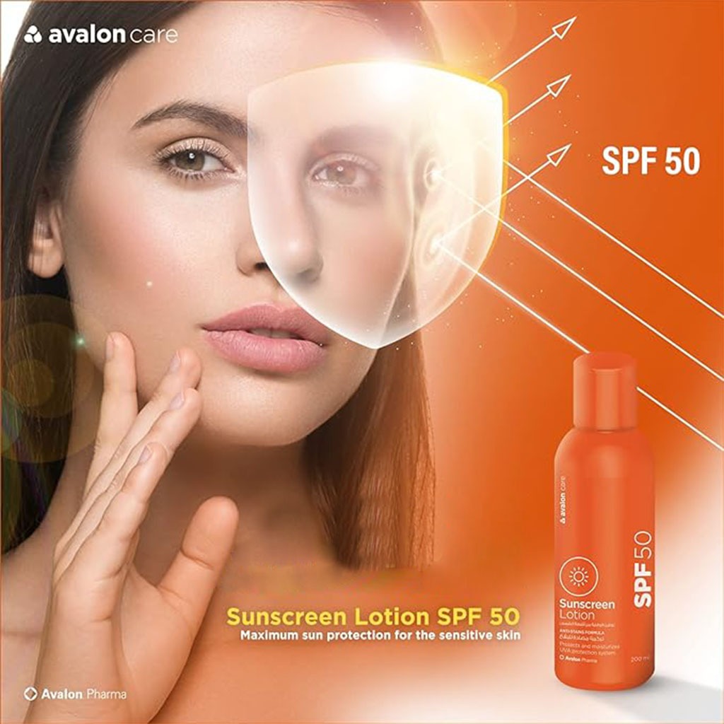 Avalon Care SPF 50 Sunscreen Lotion 200ml - Easy Pharmacy LLC