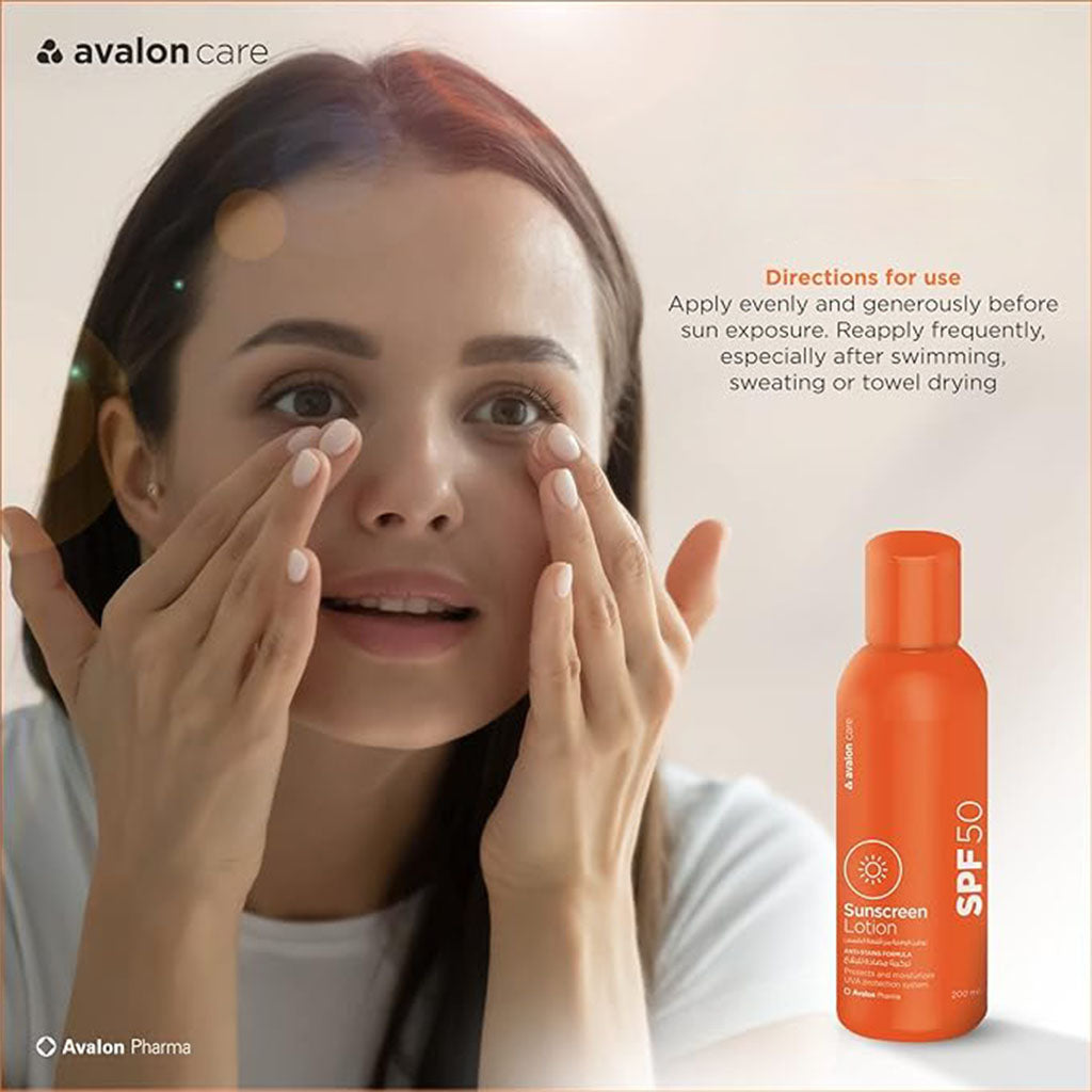 Avalon Care SPF 50 Sunscreen Lotion 200ml - Easy Pharmacy LLC