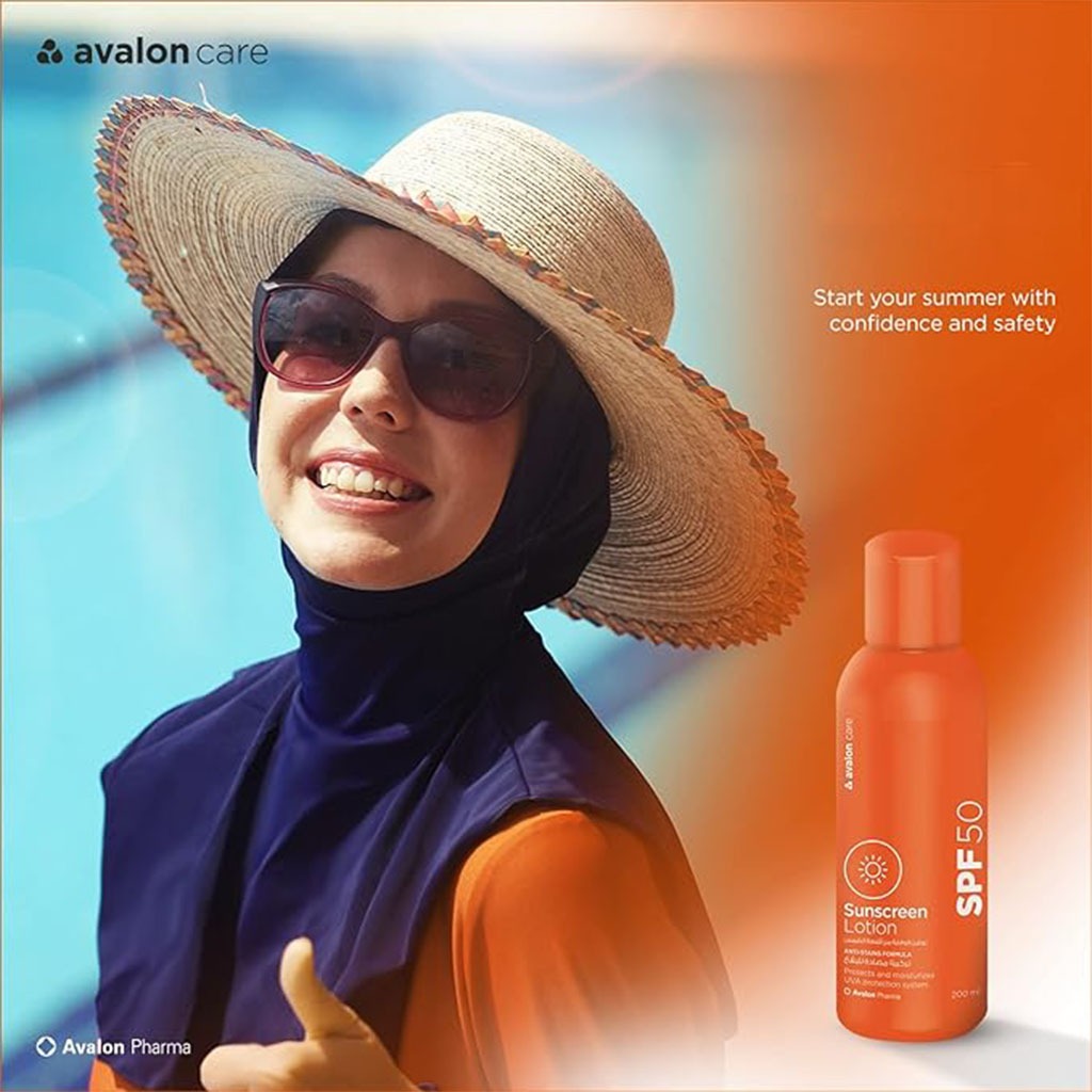 Avalon Care SPF 50 Sunscreen Lotion 200ml - Easy Pharmacy LLC
