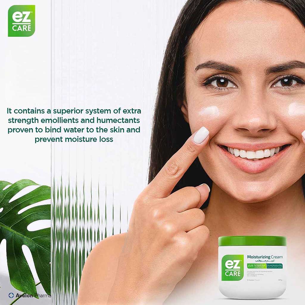 Avalon Ez Care Moisturizing Cream, Face & Body Moisturizer For Dry & Sensitive Skin 450g - Easy Pharmacy LLC