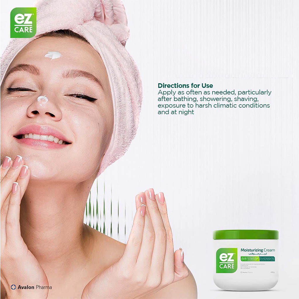 Avalon Ez Care Moisturizing Cream, Face & Body Moisturizer For Dry & Sensitive Skin 450g - Easy Pharmacy LLC