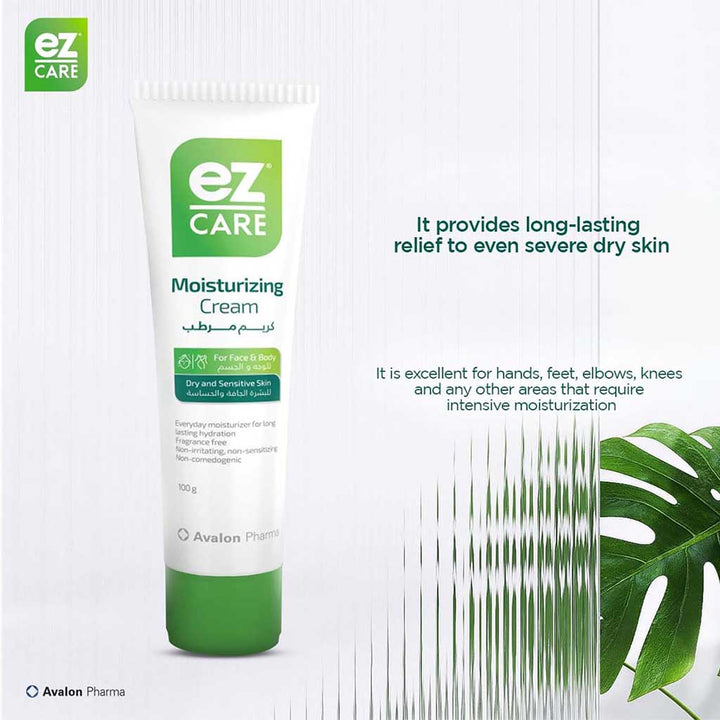 Avalon Ez Care Moisturizing Cream, Face & Body Moisturizer For Dry & Sensitive Skin 100g - Easy Pharmacy LLC