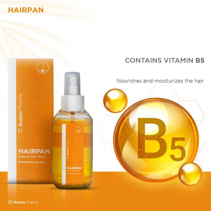 Avalon Hairpan Vitamin Hair Tonic Spray With Dexpanthenol For Damaged Hair 140ml - Easy Pharmacy LLC