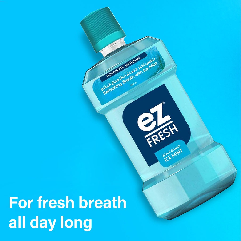 Avalon Ez Fresh Mouthwash With Ice Mint For Refreshing Breath 500ml - Easy Pharmacy LLC