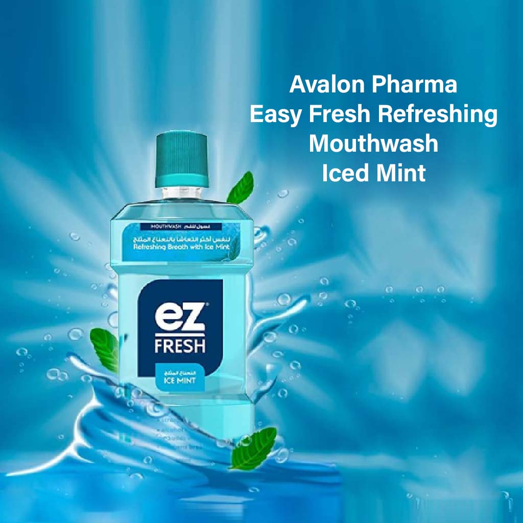 Avalon Ez Fresh Mouthwash With Ice Mint For Refreshing Breath 500ml - Easy Pharmacy LLC