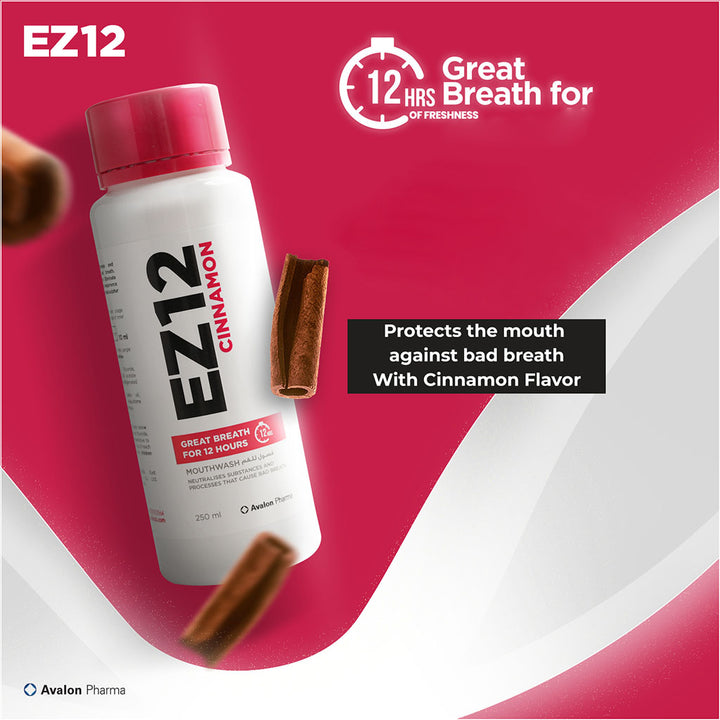 Avalon Ez12 Cinnamon Mouthwash For Pleasant Breath 250ml - Easy Pharmacy LLC