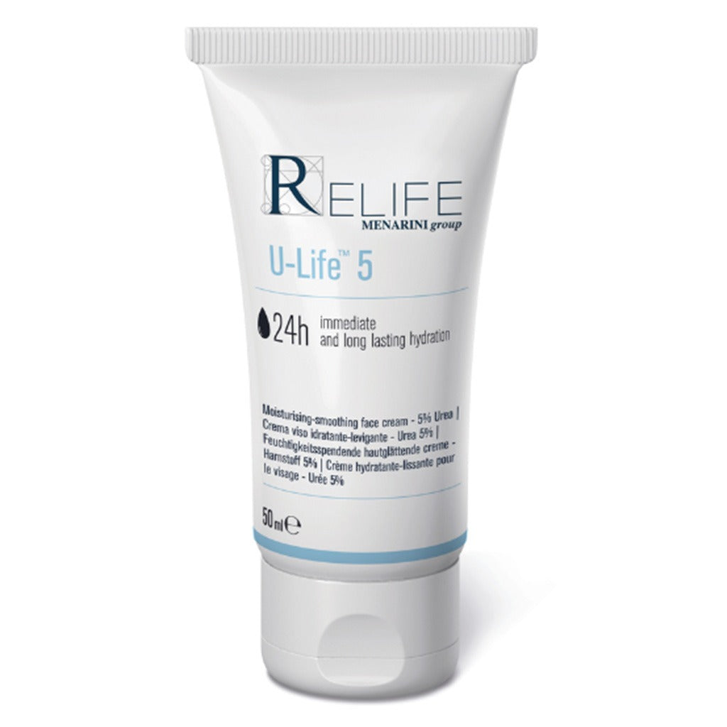 Relife U-Life 5 Moisturising & Smoothing Face Cream With 5% Urea for Dry Skin 50ml - Easy Pharmacy LLC