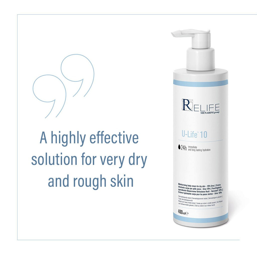 Relife U-Life 10 Moisturising Body Cream With 10% Urea For Dry Skin 400ml - Easy Pharmacy LLC