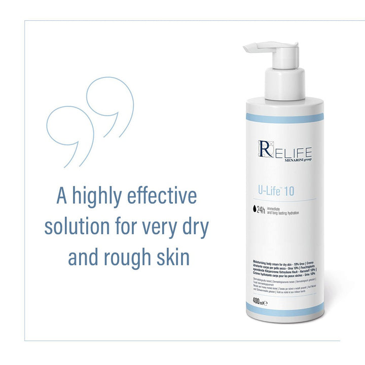 Relife U-Life 10 Moisturising Body Cream With 10% Urea For Dry Skin 400ml - Easy Pharmacy LLC