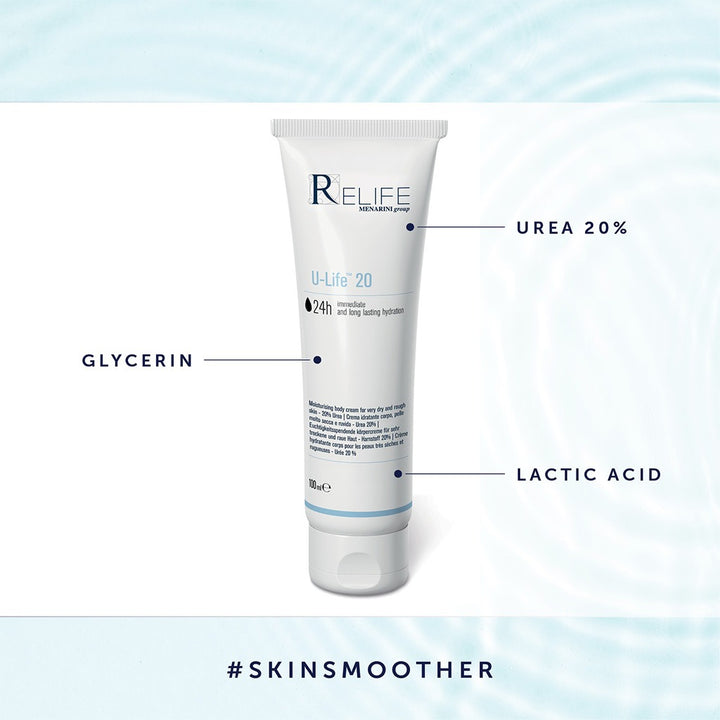 Relife U-Life 20 Moisturising Body Cream With 20% Urea For Very Dry & Rough Skin 100ml - Easy Pharmacy LLC