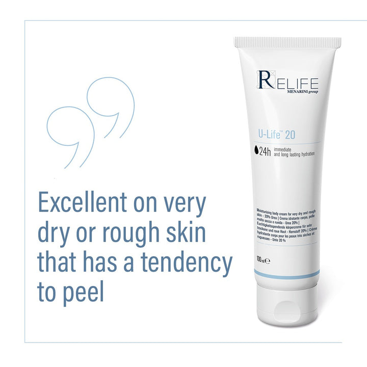 Relife U-Life 20 Moisturising Body Cream With 20% Urea For Very Dry & Rough Skin 100ml - Easy Pharmacy LLC