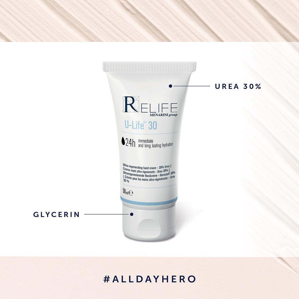 Relife U-Life 30 Ultra Regenerating Hand Cream With 30% Urea 50ml - Easy Pharmacy LLC