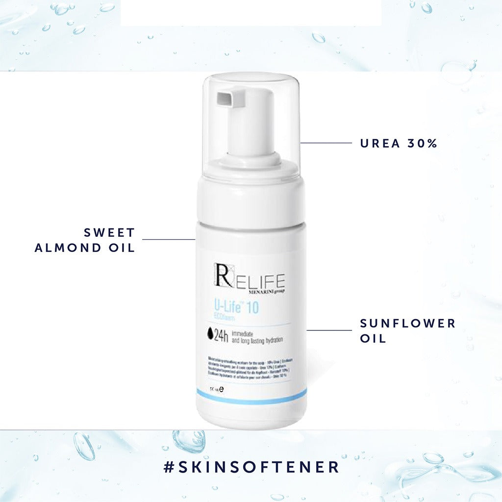 Relife U-Life 30 Keratolytic & Moisturizing Ecofoam With 30% Urea For Very Dry Skin 50ml - Easy Pharmacy LLC