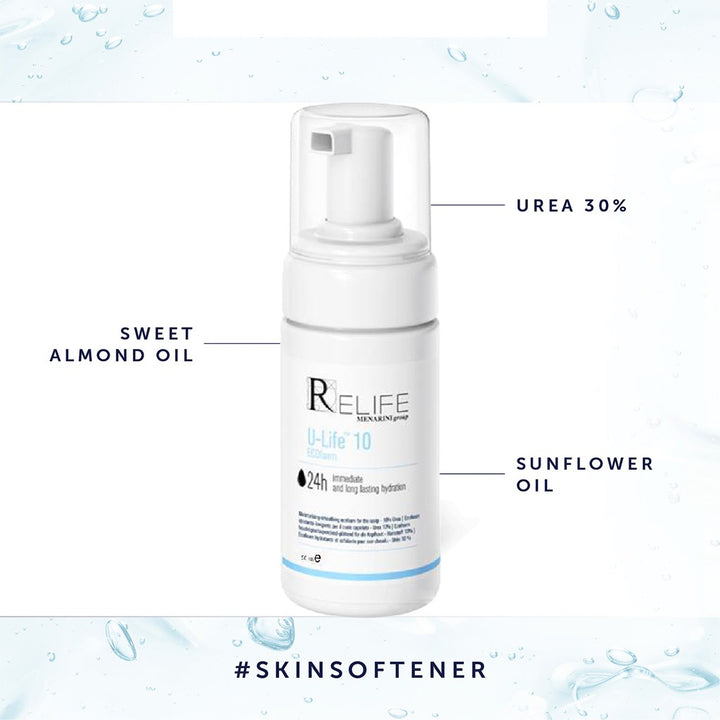 Relife U-Life 30 Keratolytic & Moisturizing Ecofoam With 30% Urea For Very Dry Skin 50ml - Easy Pharmacy LLC