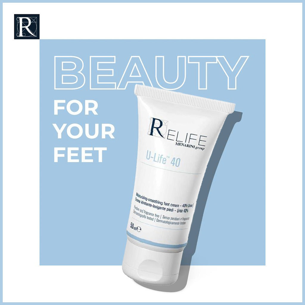 Relife U-Life 40 Moisturizing & Smoothing Foot Cream With 40% Urea 50ml - Easy Pharmacy LLC