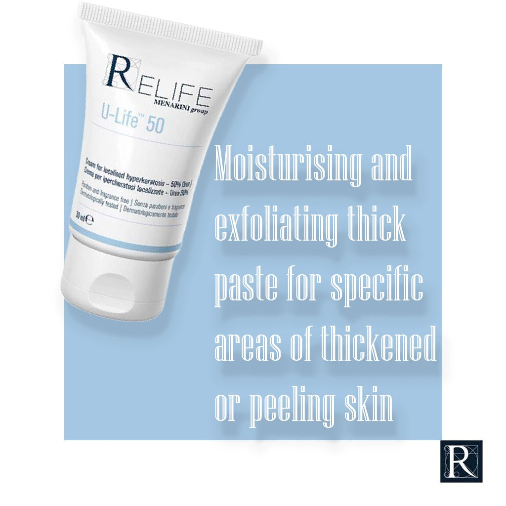 Relife U-Life 50 Cream With 50% Urea For Localised Thickened Skin 30ml - Easy Pharmacy LLC