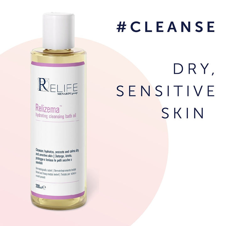Relife Relizema Hydrating Cleansing Bath Oil For Dry & Sensitive Skin 200ml - Easy Pharmacy LLC