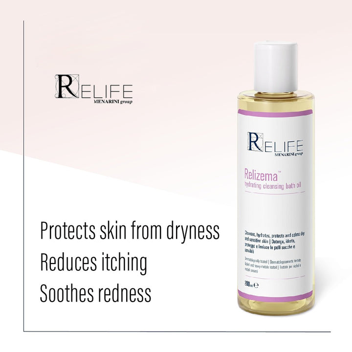 Relife Relizema Hydrating Cleansing Bath Oil For Dry & Sensitive Skin 200ml - Easy Pharmacy LLC